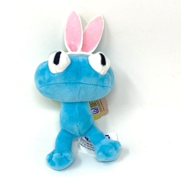 Rainbow Friends 4" CYAN Easter Bag Clip Plush Bunny Ears NWT - Picture 8 of 8